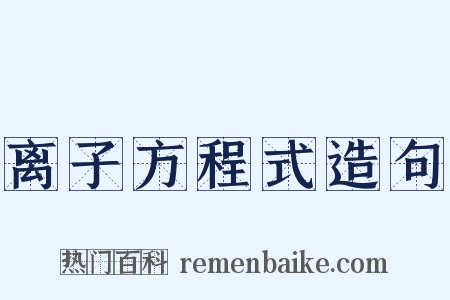 离子方程式造句是什么意思的图片